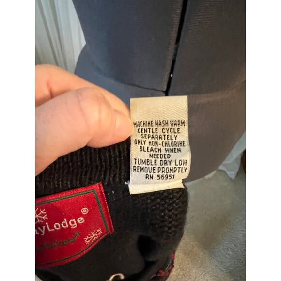 Christmas cardigan sweater poinsettia - Picture 9 of 9